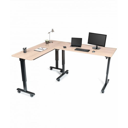 L-Shaped Crank Adjustable Height Sit to Stand Up Desk - Older But Stronger
