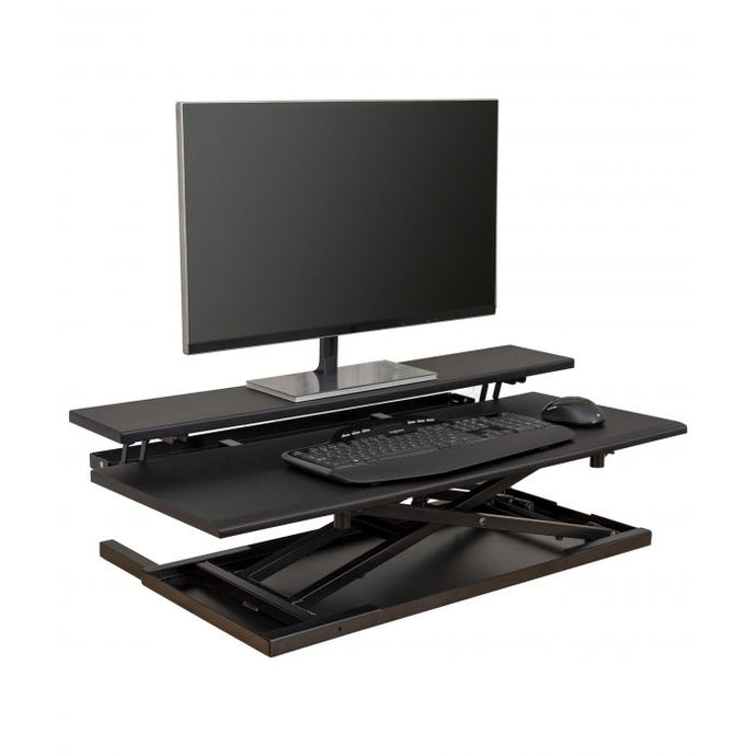 Standing Desk Converter with Pop Up Monitor Shelf - Older But Stronger